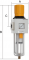 Filtru regulator cu purjare manuala G 1/2&QUOT;, 1900 l/min, manometru patrat - seria SMART