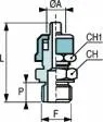Fiting vacuum drept cu O-ring