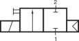 Distribuitor 2/2 electric, monostabil, montaj in linie tip MH