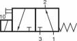 Distribuitor 3/2 electric, monostabil, montaj in linie tip MH, NO, porturi G 1/8 si G 1/4, 200 l/min