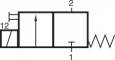 Distribuitor 2/2 electric, monostabil, montaj in linie tip MH