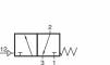 Distribuitor 3/2 actionare pneumatica - temperaturi scazute