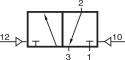 Distribuitor 3/2 actionare pneumatica - temperaturi scazute