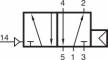 Distribuitor 5/2 monostabil - actionare pneumatica