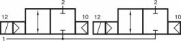 2 x distribuitoare 2/2 electrice, monostabile - Oxigen, pe placa