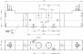 Distribuitor 5/3 electric, montaj pe placa, centru presurizat,  porturi distribuitor, tip MD