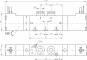 Distribuitor 5/3 electric, montaj pe placa, centru exhaustat,  porturi distribuitor, tip MD