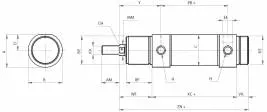 Cilindru rotund simpla actiune magnetic - arc frontal