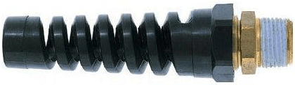 Cupla pentru furtun spiralat, filet exterior conic teflonat