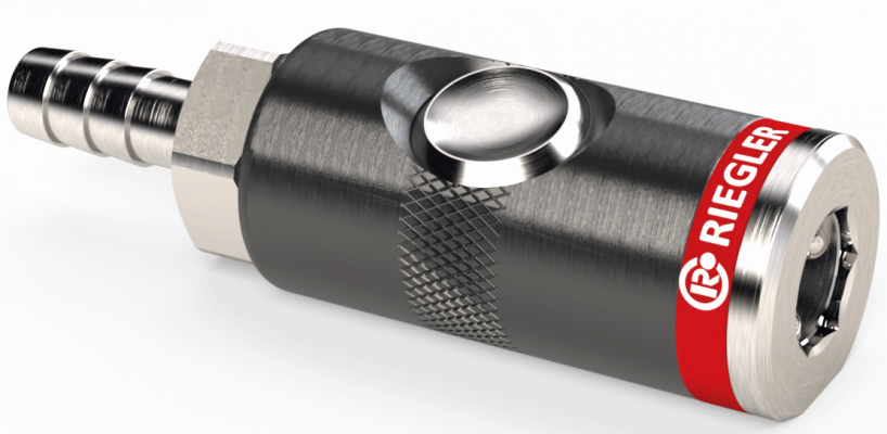 Cupla siguranta mama DN 7,4, buton rotativ, cu adaptor furtun
