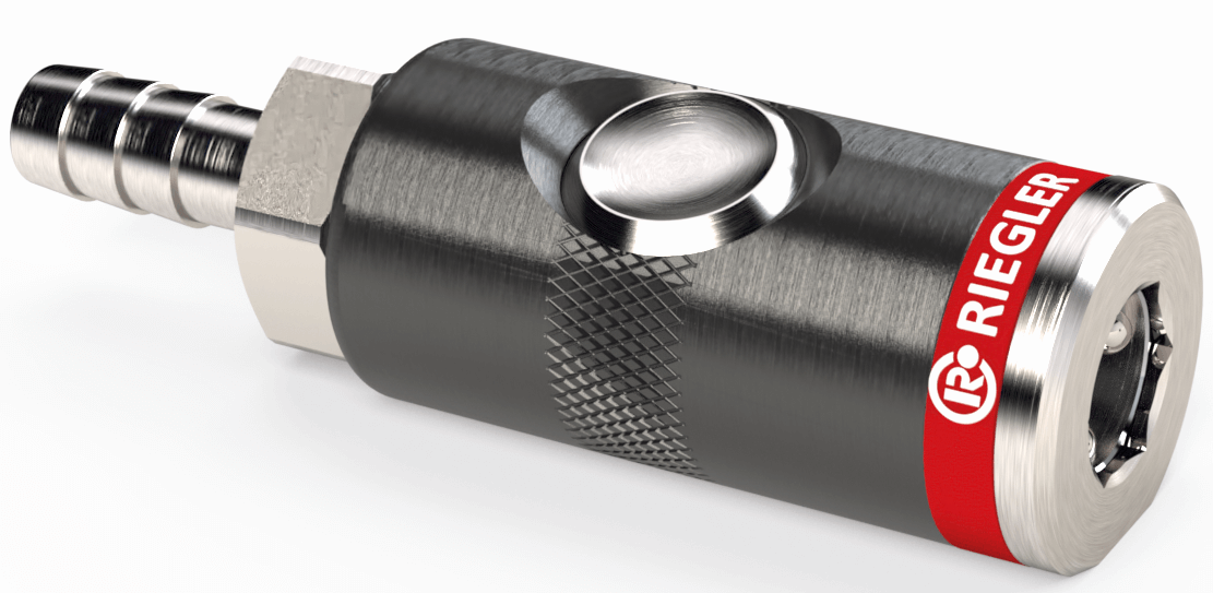 Cupla siguranta mama DN 7,4, buton rotativ, cu adaptor furtun