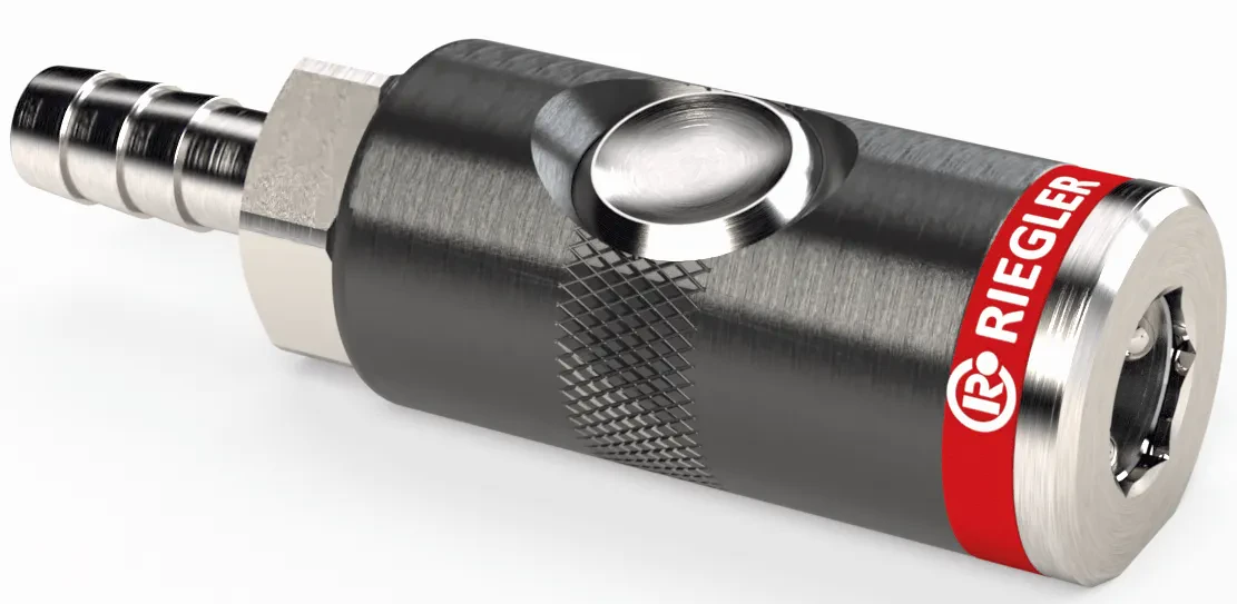 Cupla siguranta mama DN 7,4, buton rotativ, cu adaptor furtun