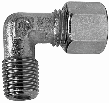 Fiting L cu filet exterior R 1/2&QUOT;, tub Ø12mm, 315bar, otel galvanizat