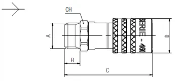 Cupla rapida DN6 cu filet exterior cilindric