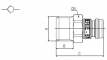 Adaptor cu supapa DN9 cu filet exterior cilindric