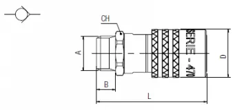 Cupla rapida cu supapa DN9 - filet exterior cilindric