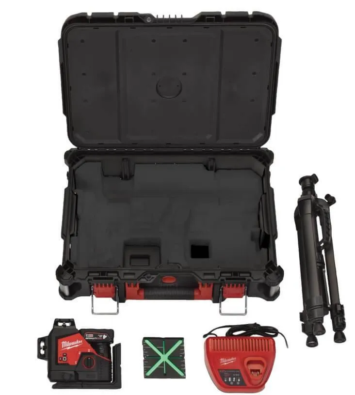 Nivela laser M12 verde 360° cu 3 planuri