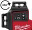 Nivela laser verde M12 cu aliniere automata 360°, in 3 planuri - Milwaukee M12 A3PLO-401C