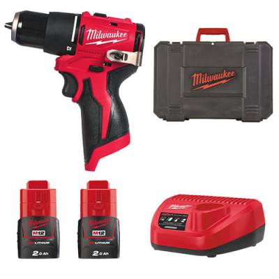 Masina de gaurit compacta, cu percutie si motor fara perii M12 - Milwaukee M12 BLPDRC-202C