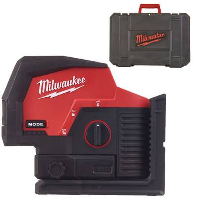 Nivela laser M12 cu linie transversala verde cu functie fir cu plumb - Milwaukee M12 CLLP-0C