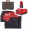 Nivela laser M12 cu linie transversala verde cu functie fir cu plumb - Milwaukee M12 CLLP-301C