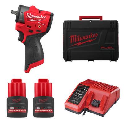 Cheie sub compacta de impact 3/8″ M12 FUEL cu inel de fixare - Milwaukee M12 FSCIWF38-252X