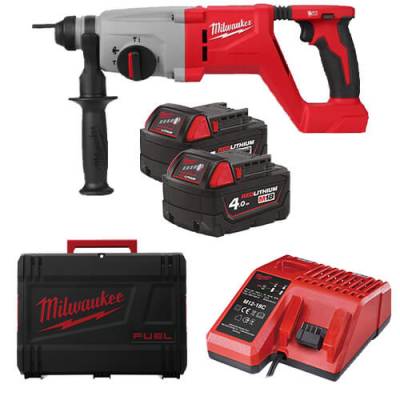 Ciocan rotopercutor fara perii 26 mm SDS-Plus M18 cu maner D - Milwaukee M18 BLHACD26-402X