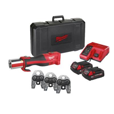 Presa M18 FORCE LOGIC compacta cu motor fara perii - Milwaukee M18 BLHPT-202C Geberit Mapress SET