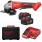 Polizor unghiular fara perii 125 mm M18 cu comutator tip clapeta - Milwaukee M18 BLSAG125XPD-402X