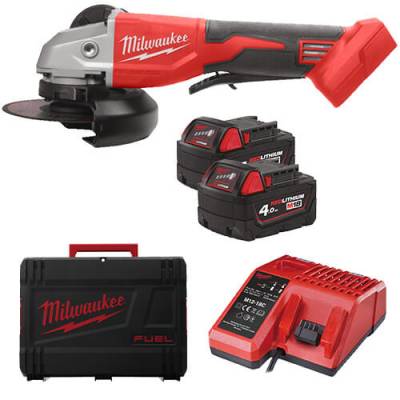 Polizor unghiular fara perii 125 mm M18 cu comutator tip clapeta - Milwaukee M18 BLSAG125XPD-402X