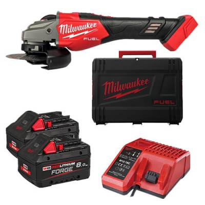 Polizor unghiular de inalta performanta 125mm, franare, schimbator lateral - Milwaukee M18 FHSAG125XB2-802X