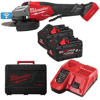 Polizor de inalta performanta M18 FUEL, 125 mm, franare, viteza variabila, ONE-KEY - Milwaukee M18 FHSAGO125VXPDB2-802X