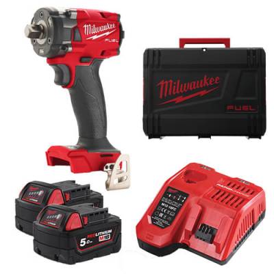 Cheie de impact 1/2″ M18 FUEL compacta cu pin de blocare - Milwaukee M18 FIW2P12-502X