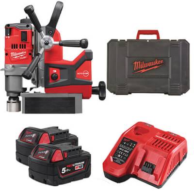 Masina de gaurit cu talpa magnetica, cu magnet permanent M18 FUEL - Milwaukee M18 FMDP-502C