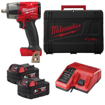 Cheie de impact 1/2″ M18 FUEL, cuplu mediu si inel de fixare - Milwaukee M18 FMTIW2F12-502X