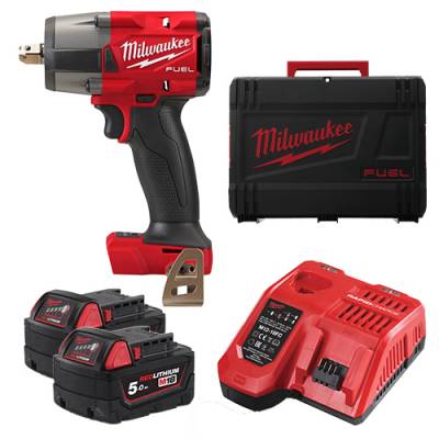 Cheie de impact 1/2″ M18 FUEL, cuplu mediu si pin de blocare - Milwaukee M18 FMTIW2P12-502X
