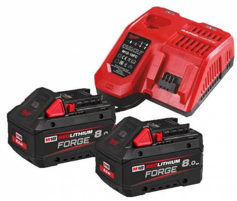 Set de acumulatori si incarcator M18 Forge 8 Ah - Milwaukee M18 FORGENRG-802