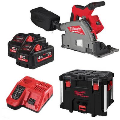 Fierastrau circular 55 mm pentru lemn si plastic M18 FUEL - Milwaukee M18 FPS55-552P