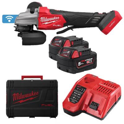 Polizor unghiular 125 mm cu viteza variabila M18 FUEL ONE-KEY - Milwaukee M18 FSAGSVO125X-502X