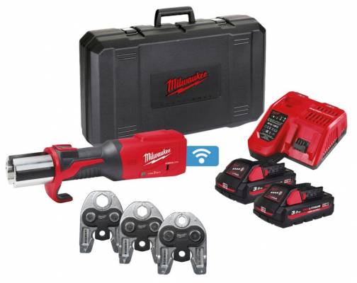 Presa M18 FORCE LOGIC ONE-KEY compacta cu motor fara perii - Milwaukee M18 ONEBLHPT-302C Geberit Mapress SET