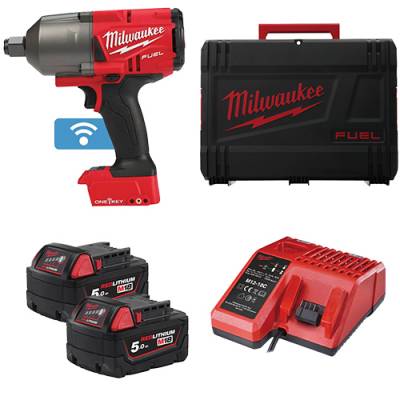 Cheie de impact 3/4″ ONE-KEY M18 FUEL, cuplu ridicat si inel de fixare - Milwaukee M18 ONEFHIWF34-502X