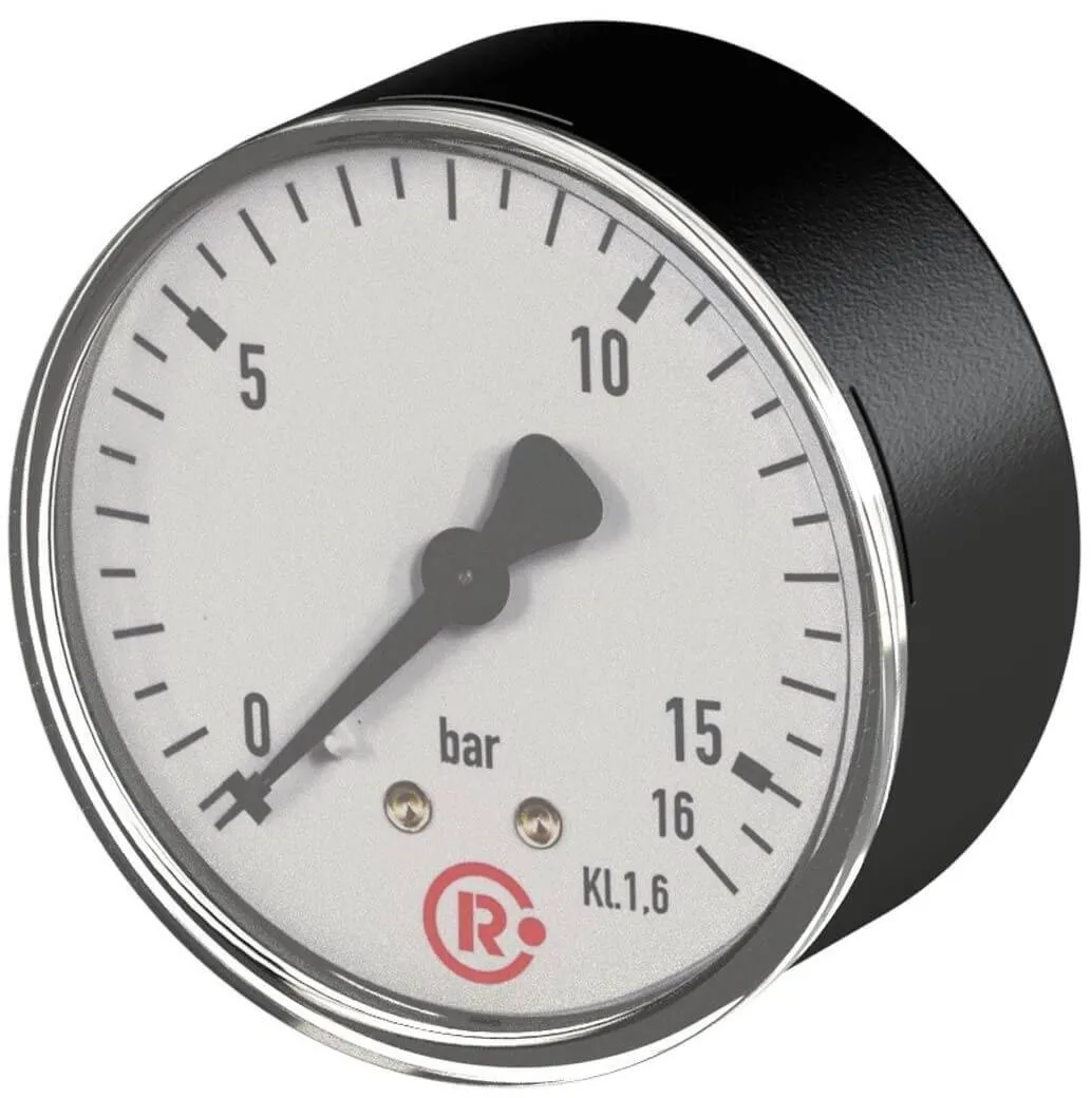 Manometru standard, atac axial, Ø 40, 50, 63