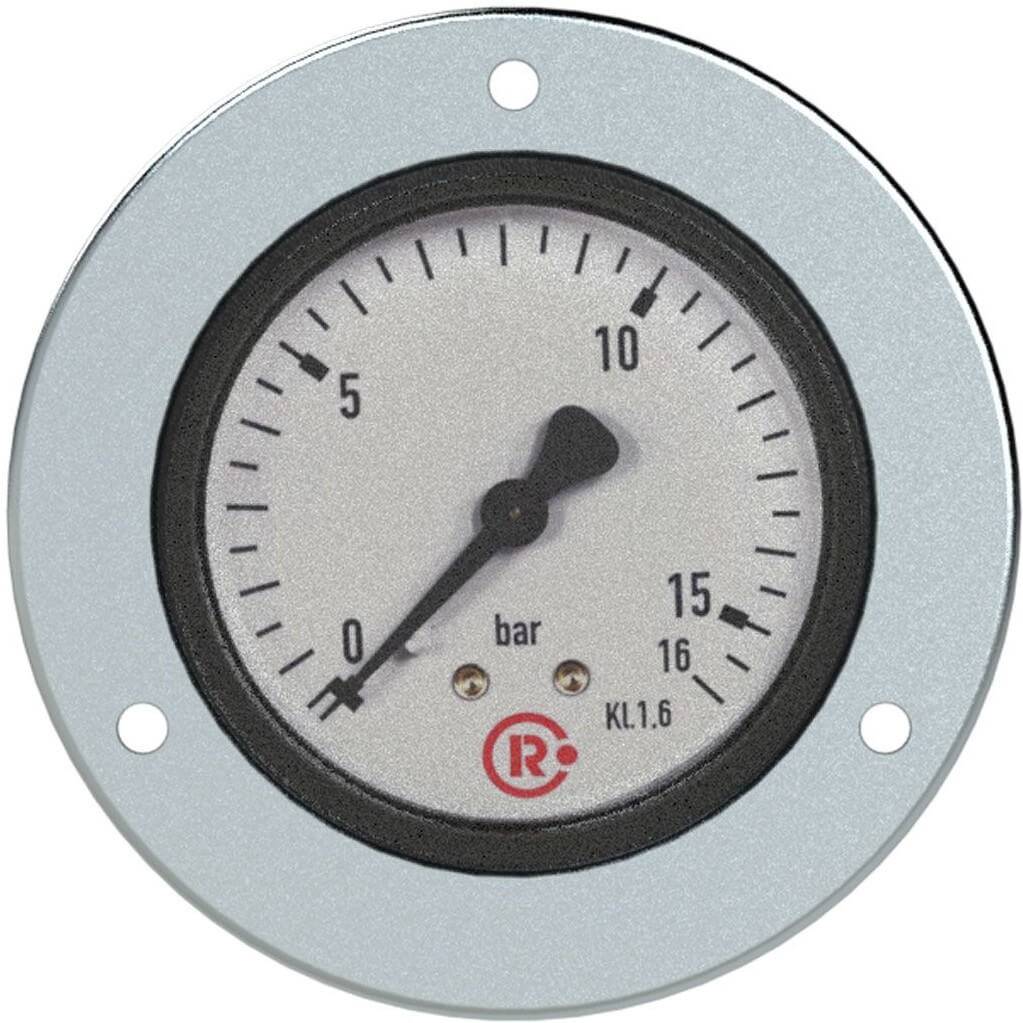 Manometru panou, atac axial, carcasa otel cromat,  0 - 10 bar, Ø50, G 1/4