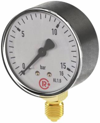 Manometru standard, atac radial, carcasa din plastic, -1 / 5 bar, Ø63, G 1/4&QUOT;