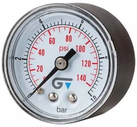 Manometru standard, atac axial, scala dubla bar/psi, Ø40 - Ø63