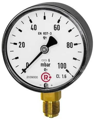 Manometru capsulat, carcasa din otel CrNi, radial