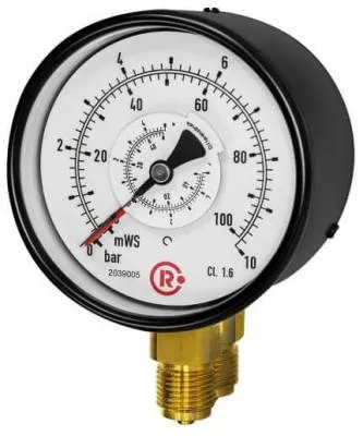 Manometru diferential cu 2 conexiuni radiale