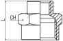 Mufa G 1/8&QUOT; - G 1/2&QUOT;, PN 50, alama nichelata