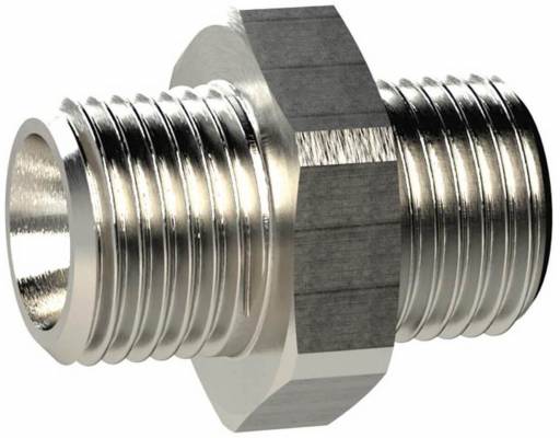 Niplu M 16x1,5, PN 25, alama nichelata