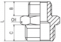 Niplu G 2&QUOT; - G 3&QUOT;, PN 25, alama nichelata